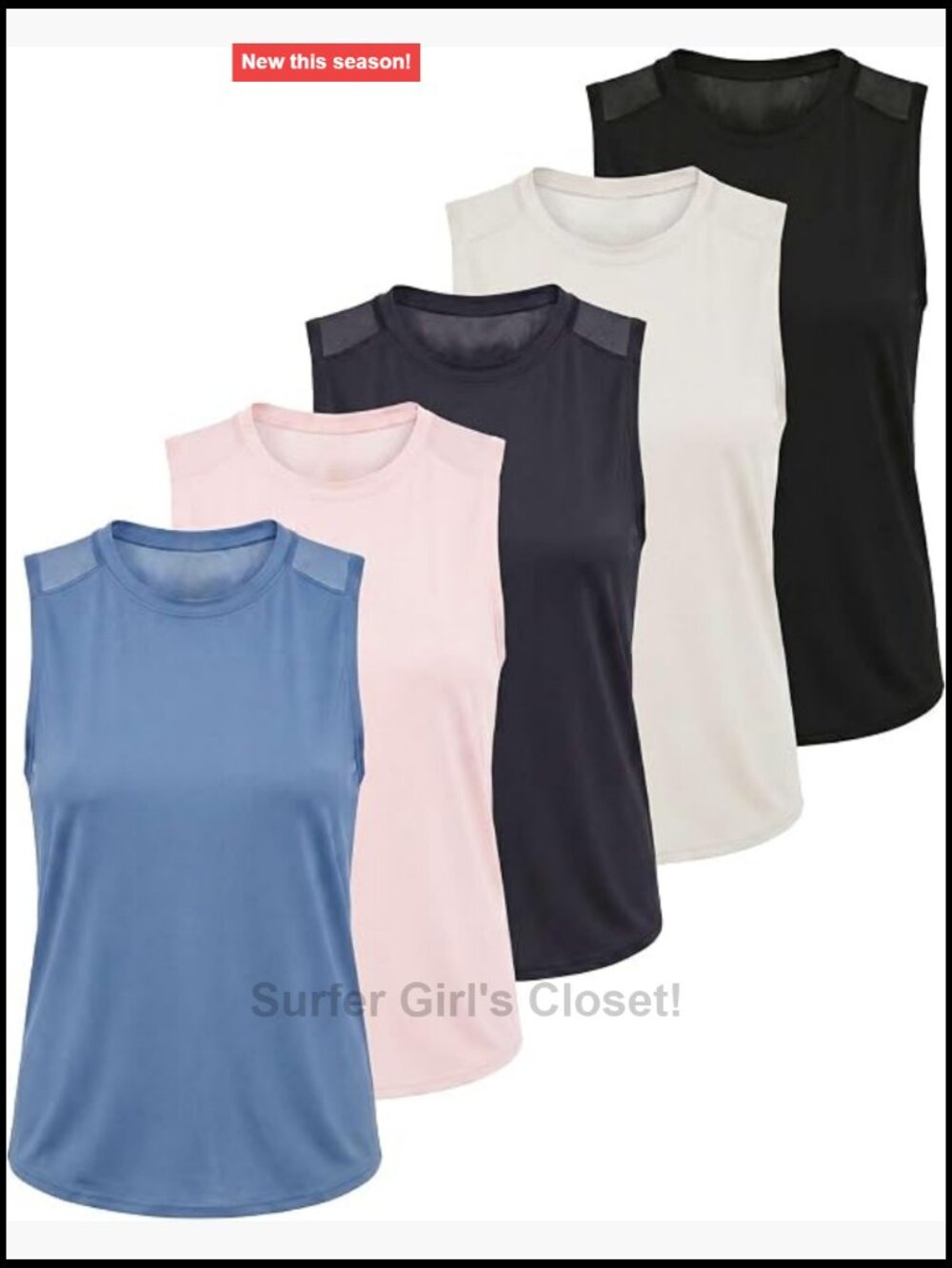 5 Pack Women's Dry Fit Tank Tops Sleeveless Racerback Athletic Workout